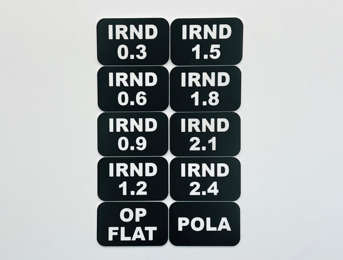 IRND Filter Tabs Sets