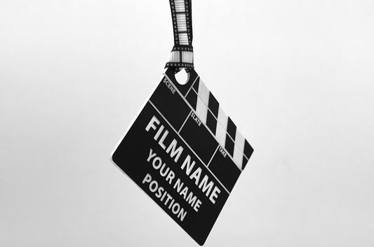 Custom Plastic Movie/Film Clapper Board/Slate Ornament - Personalized Filmmaker or Film Fan Gift, Wrap Gift, Film Production Keepsake