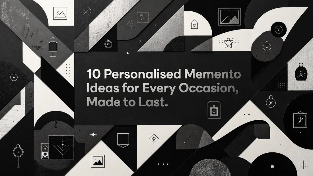 Professional header image for list-based article: 10 Personalised Memento Ideas for Every Occasion, Made to...