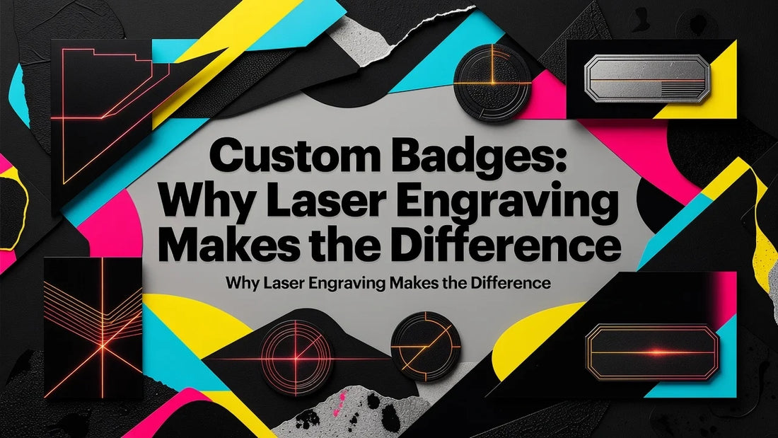 Professional header image for list-based article: Custom Badges: Why Laser Engraving Makes the Difference