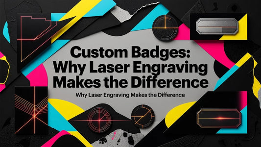 Professional header image for list-based article: Custom Badges: Why Laser Engraving Makes the Difference