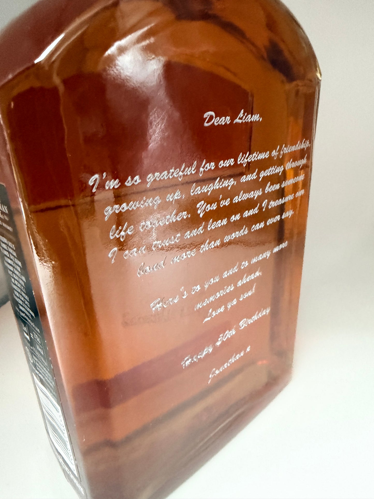 Custom Engraved Glass Bottle