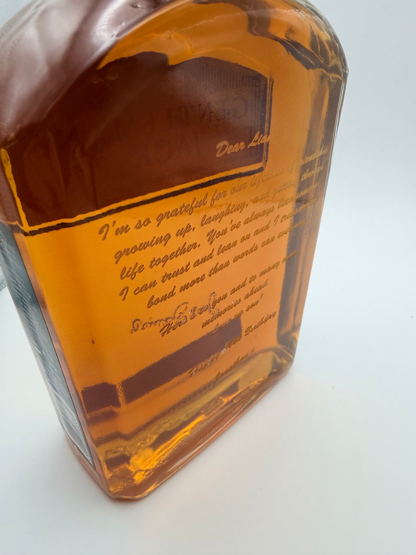 Custom Engraved Glass Bottle